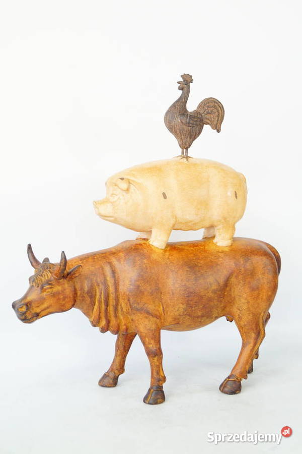 Kogut świnia i krowa figura dekoracyjna Farma