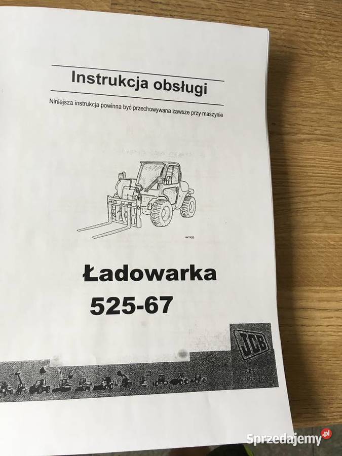 dtr instrukcja obsługi ładowarka jcb 52567 i Szczecin sprzedam