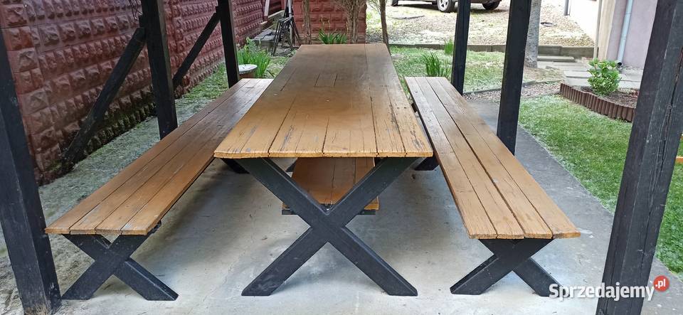 Stół i ławki do altany Meble ogrodowe Kraków sprzedam