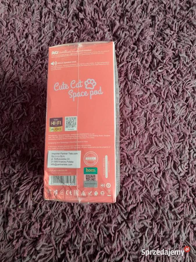 HOCO słuchawki bezprzewodowe nagłowne W50 różowe Wieliczka sprzedam