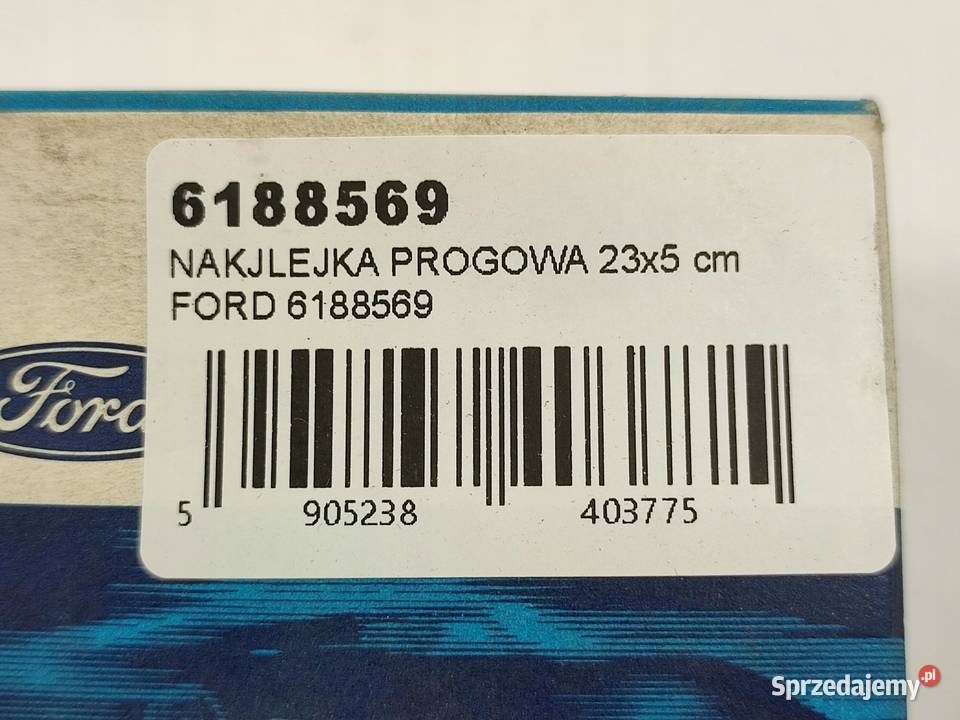 NAKLEJKA PROGOWA DRZWI TYŁ 23x5 FORD FIESTA III