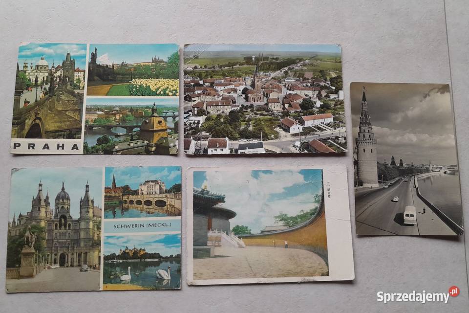 Stare kartki pocztowe PRL pocztówki zagraniczne Dąbrowa Górnicza
