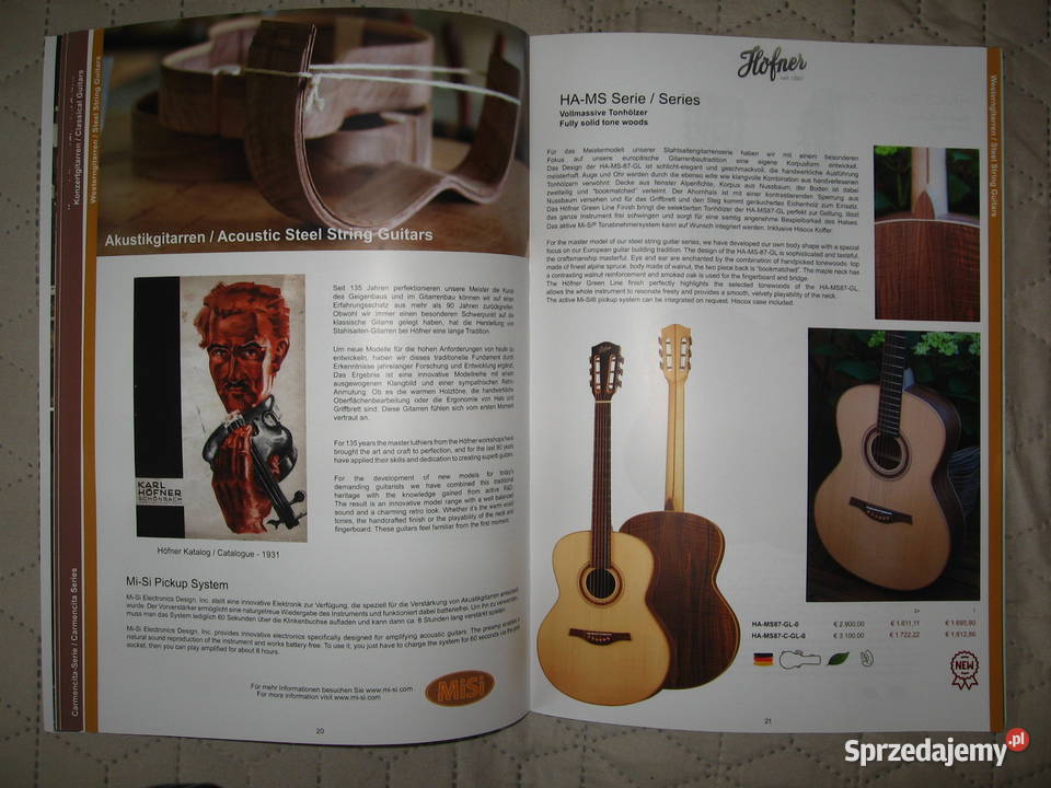 Hofner 2022 Confidental guitar catalog katalog Kępice