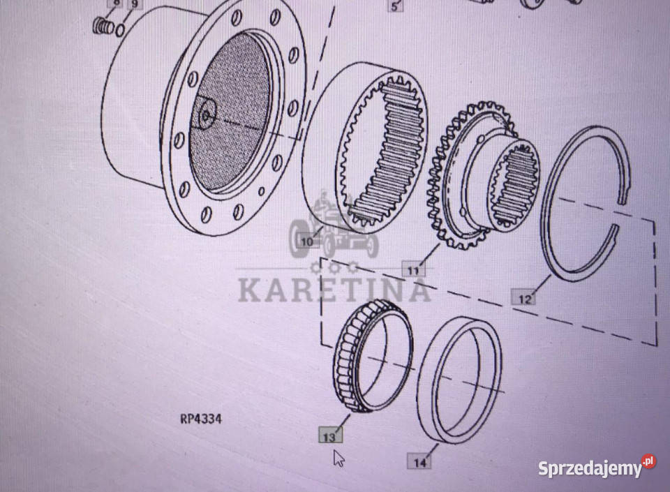 John Deere JD9050pierścień wewnętrznyJohn Deere Jastrzębniki