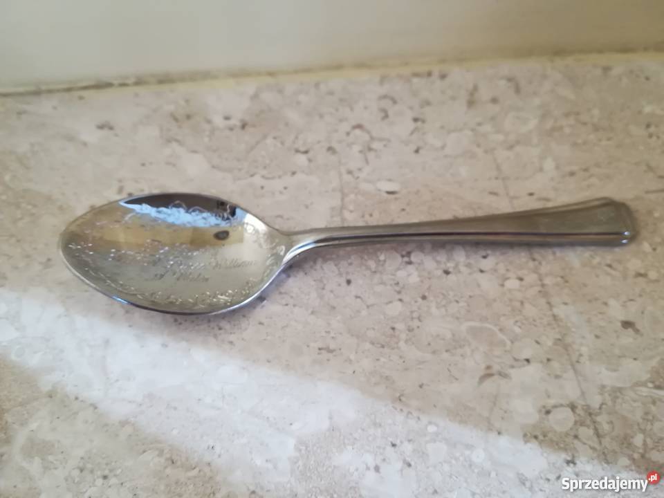 Posrebrzana łyżeczka z okazji narodzin księcia Zamość