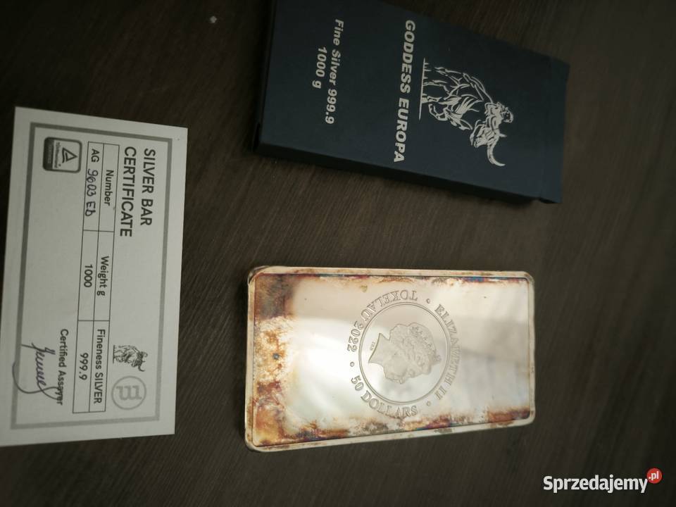 Srebro sztabka 1 Legnica