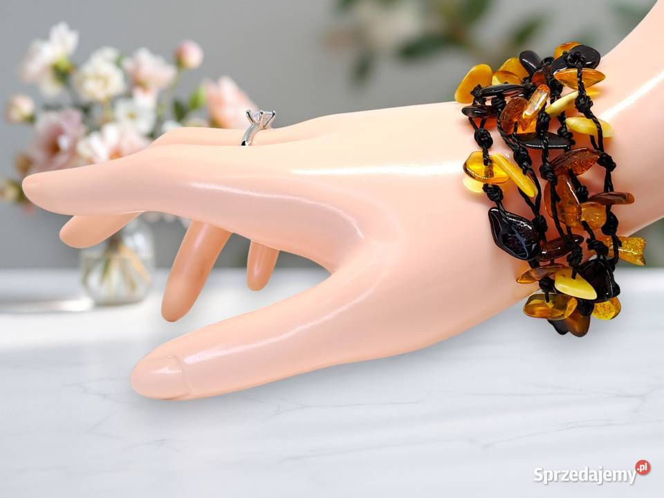 Bransoletka z bursztynu bursztyn bałtycki sieć mazowieckie Warszawa sprzedam