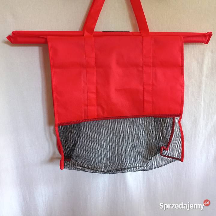 Torba flizelina Siatka DUŻA czerwona Unisex NOWA