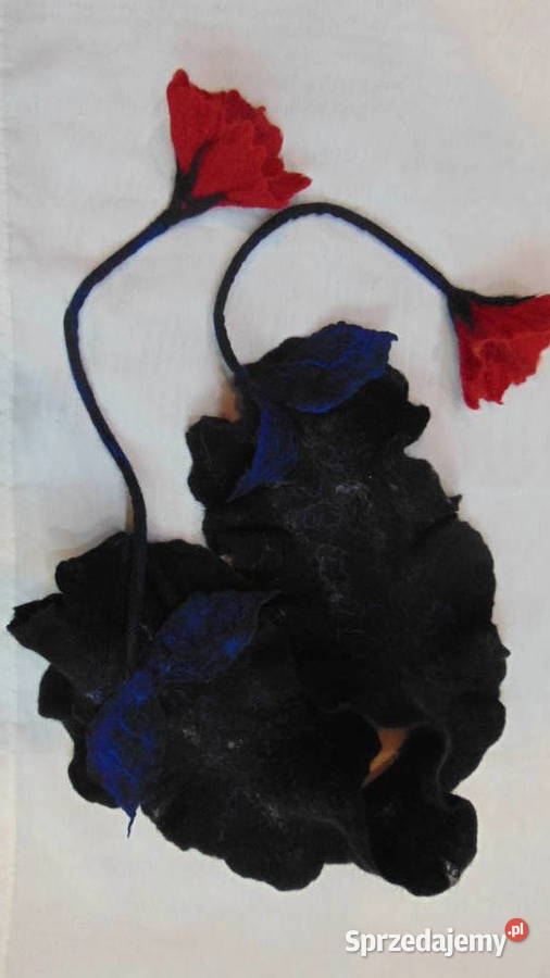 Szalik kryza otulacz na szyję rękodzieło filc Lublin