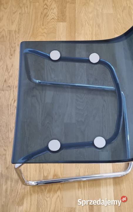 KRZESŁO IKEA TOBIAS niebieskie przezroczyste Kalisz