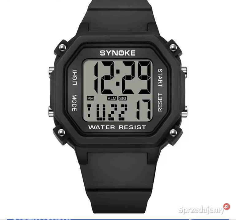 Zegarek męski elektroniczny czarny nowy Łęczna