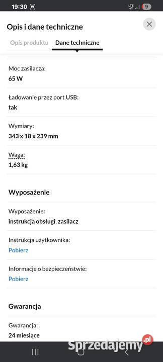 Sprzedam laptop lenovo mazowieckie Wołomin