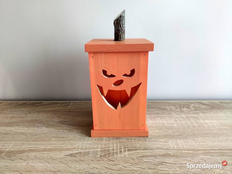 Lampion Halloween Jackolantern drewniany kujawsko-pomorskie Tuchola