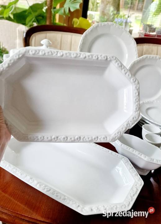 Rosenthal Biała Maria serwis obiadowo 6ciu osób Sadurki
