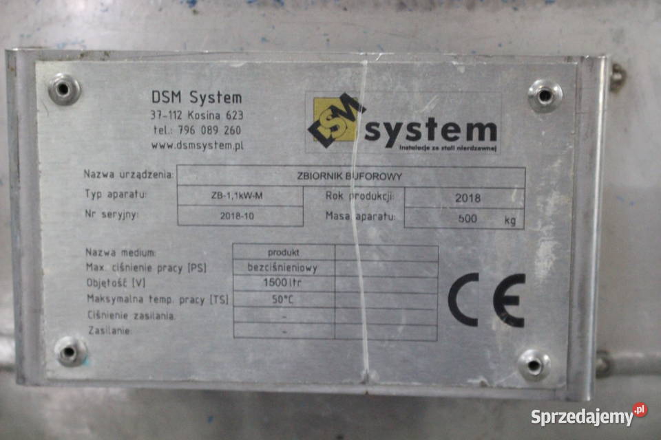 zbiornik 1500l nierdzewny z mieszadłem ze Krynica-Zdrój