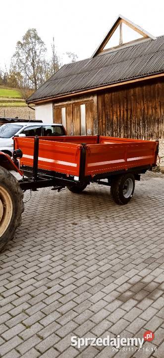 Nowa przyczepa z kiprem na 3 strony 170x280x50 nieuszkodzony Węglówka sprzedam