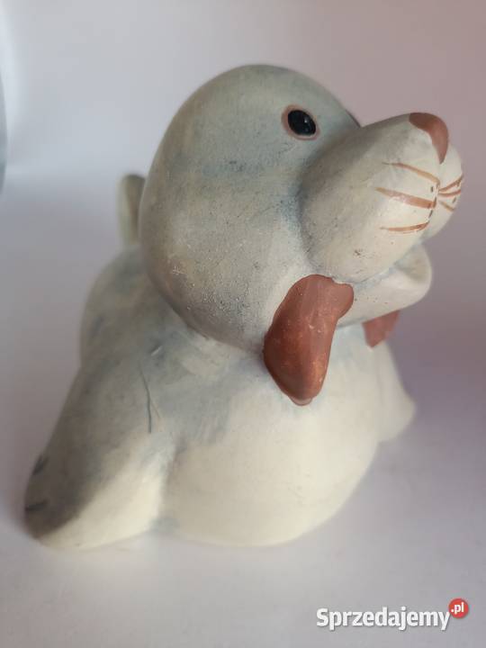 Ceramiczna figurka zwierzę morskie mors lubelskie