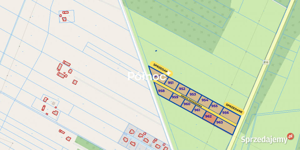 Działki budowlane Elżbiecin gmina Kodeń lubelskie
