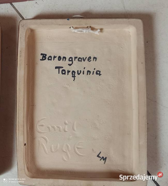 Kafel Emil Ruge Dania z ręcznie malowanym Porcelana i szkło pomorskie Gdańsk