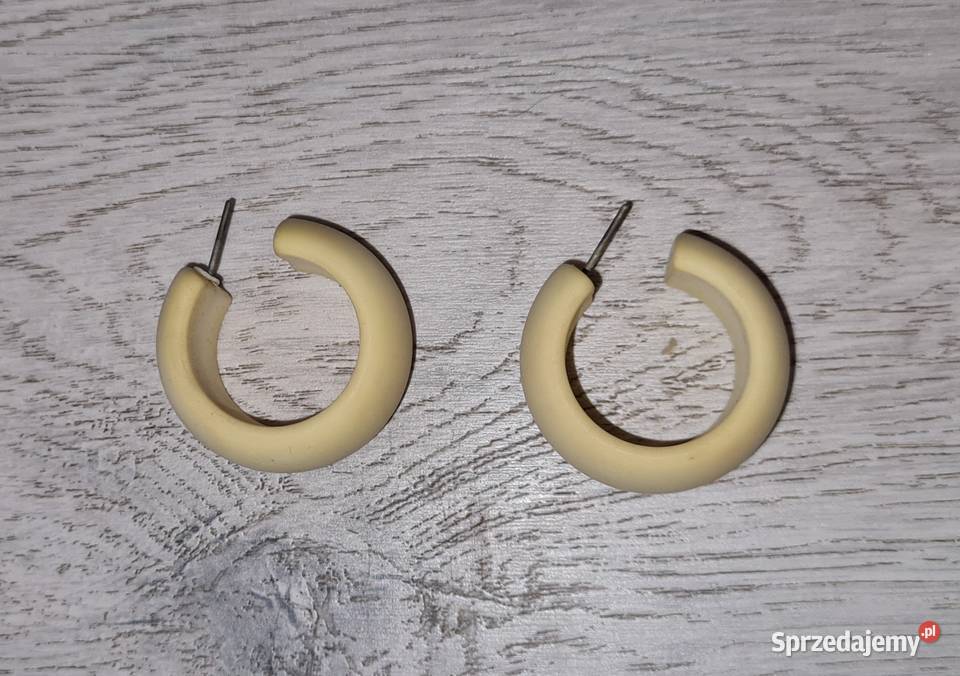 Kolczyki damskie koła żółte łódzkie Łódź