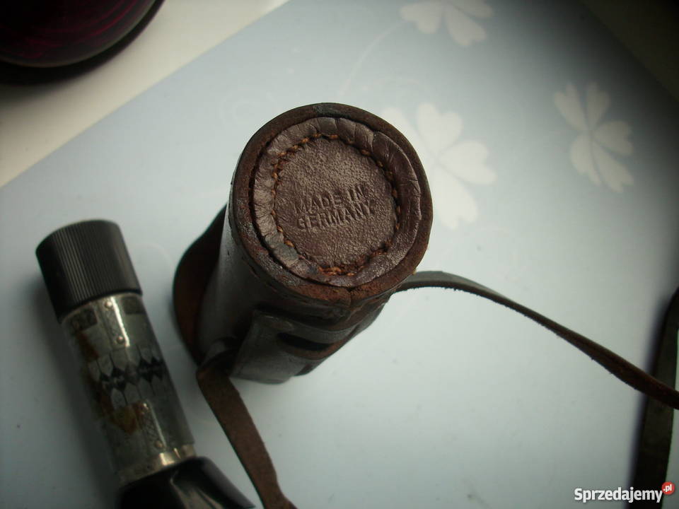 Zabytkowy przedwojenny dalmierz w skórzanym etui Barlinek