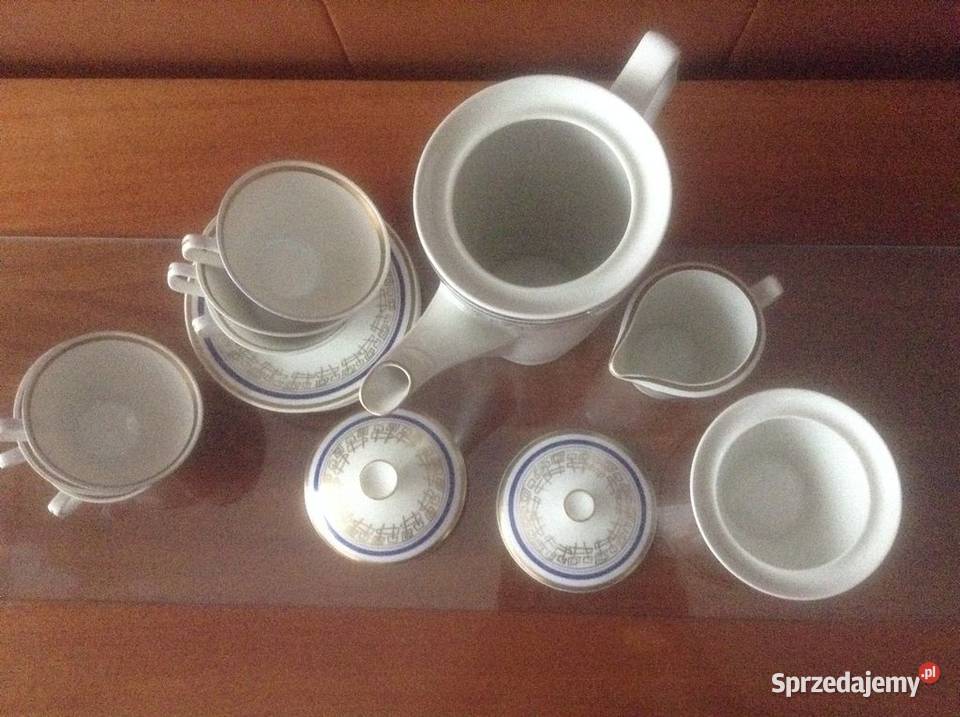 Serwis porcelanowy do kawy 17części sygnowany opolskie Opole