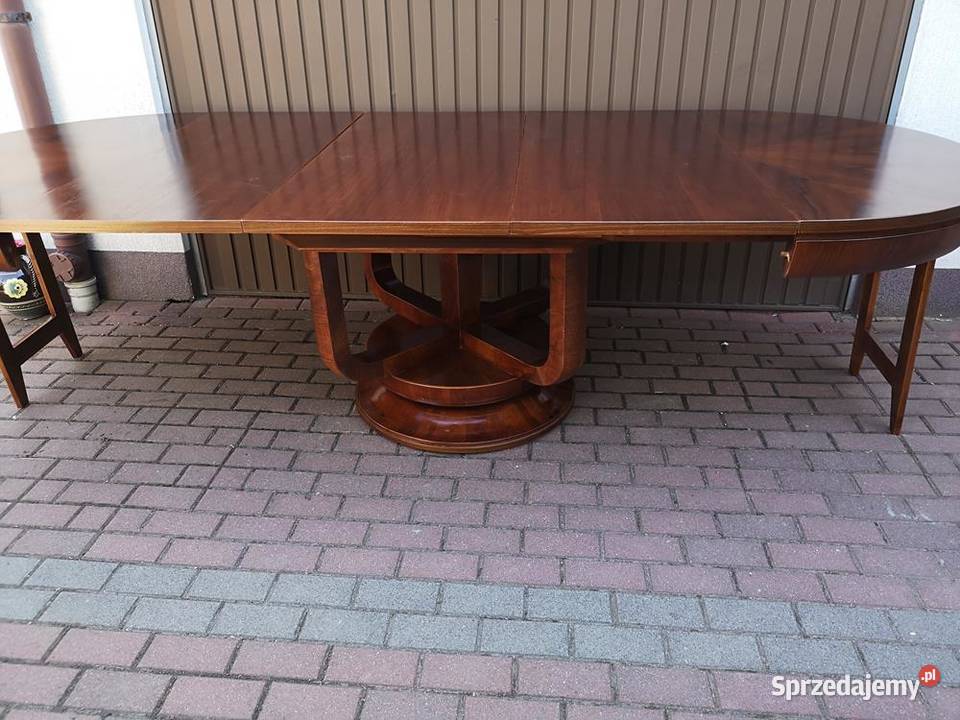 Stół ARTDECO Orzech 129 Unikat Duży Antyk Stary wielkopolskie Swarzędz