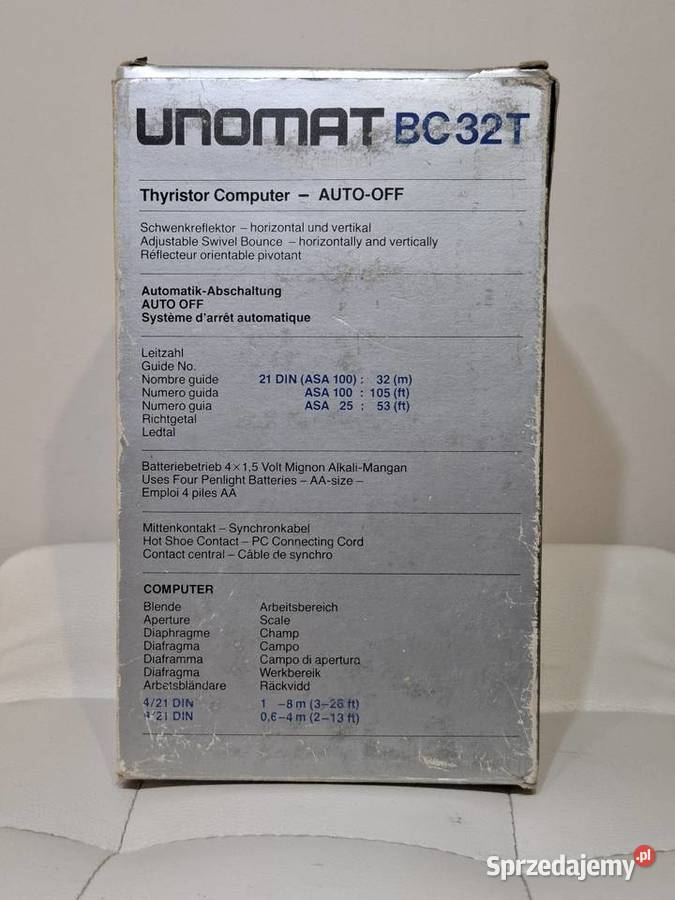 Lampa błyskowa Unomat do aparatu fotograficznego