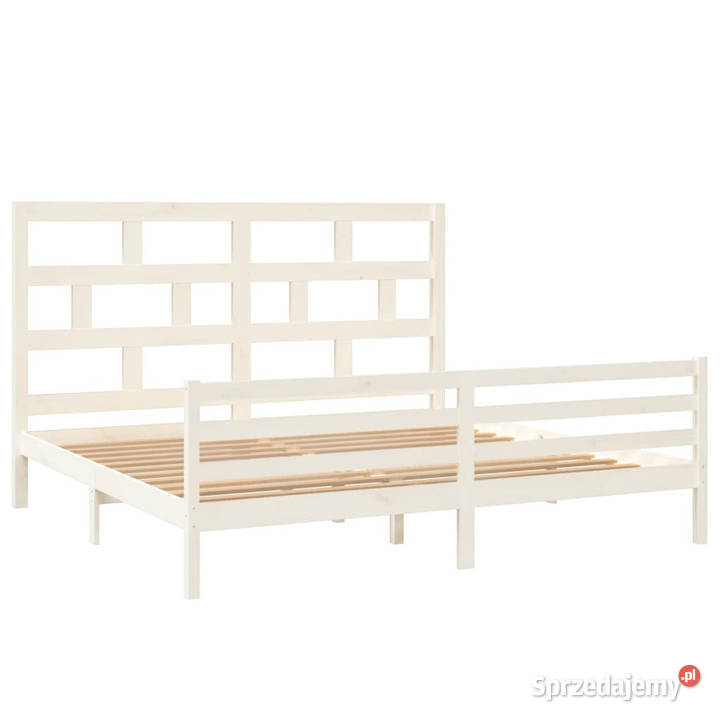 Rama łóżka biała lite drewno sosnowe 200 x 200 Warszawa