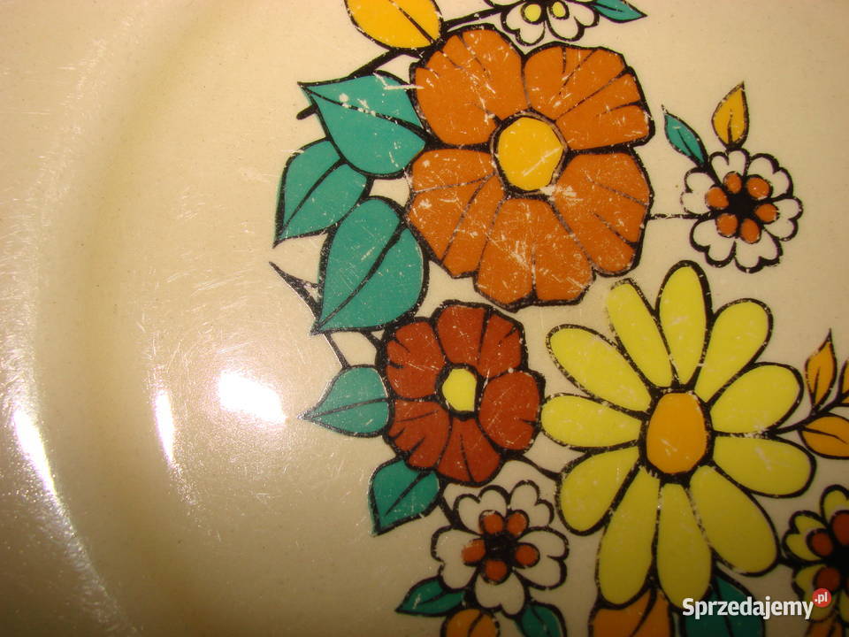 Porcelit Tułowice talerz obiadowy PRL Pruszcz Gdański