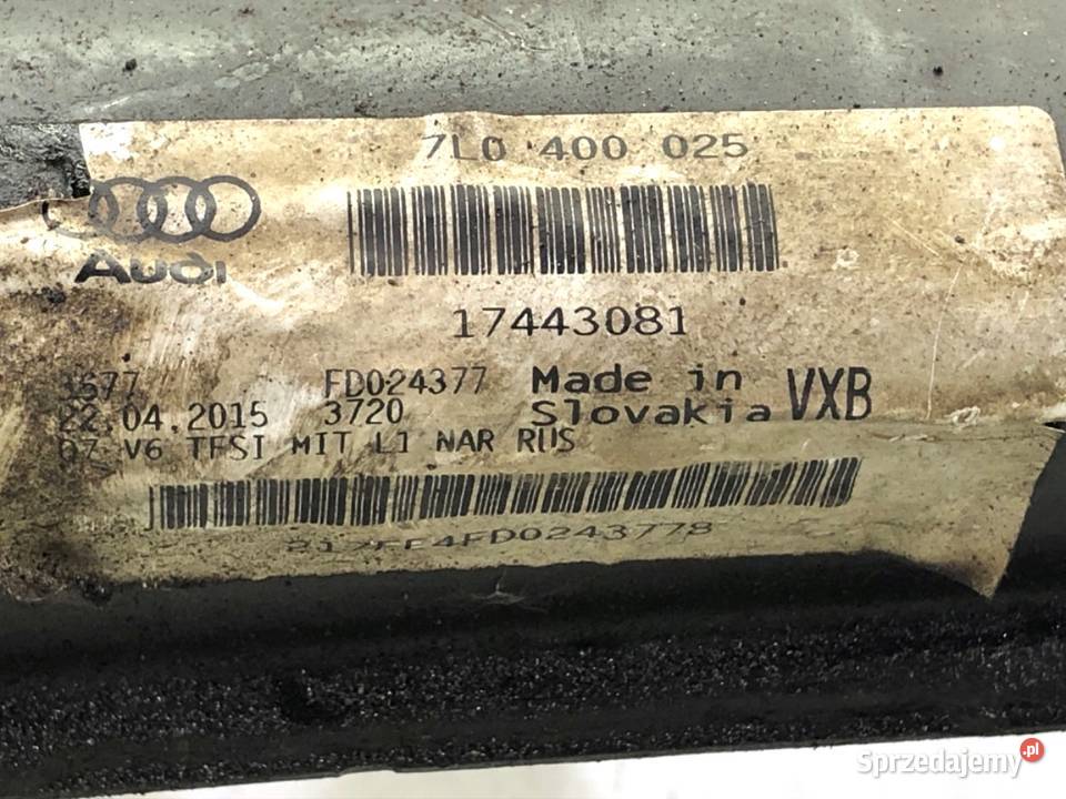 BELKA POD SILNIK AUDI Q7 4L 30 272 7L0400025 osobowe Wzmocnienia, belki i wsporniki podkarpackie