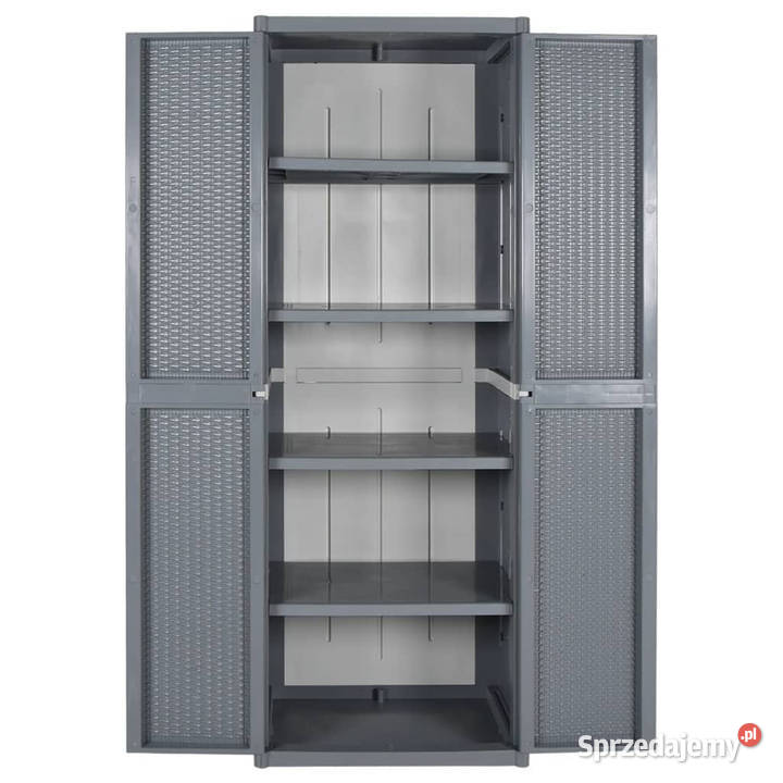 Szafa ogrodowa szara 65x45x172 rattan PP Warszawa