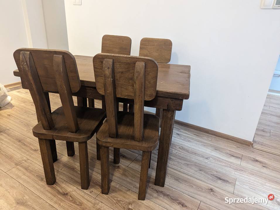 Dębowy stół 6 krzeseł dostępne kilka kompletów
