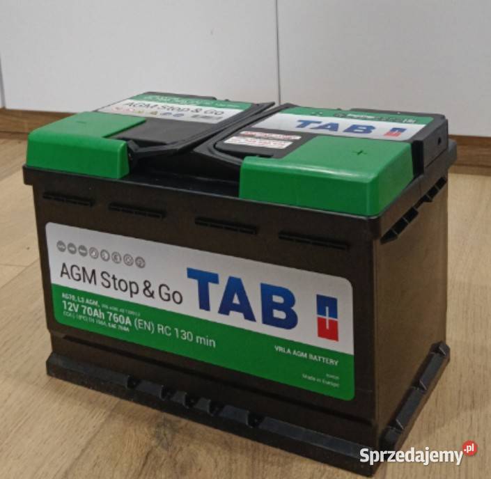 TAB 12V 70Ah 760A AGM Stop Go Układ elektryczny Wrocław