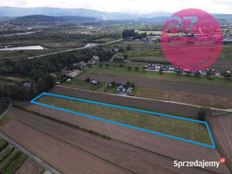 Działka budowlanousługowa 33 ary Brzezna utwardzona małopolskie