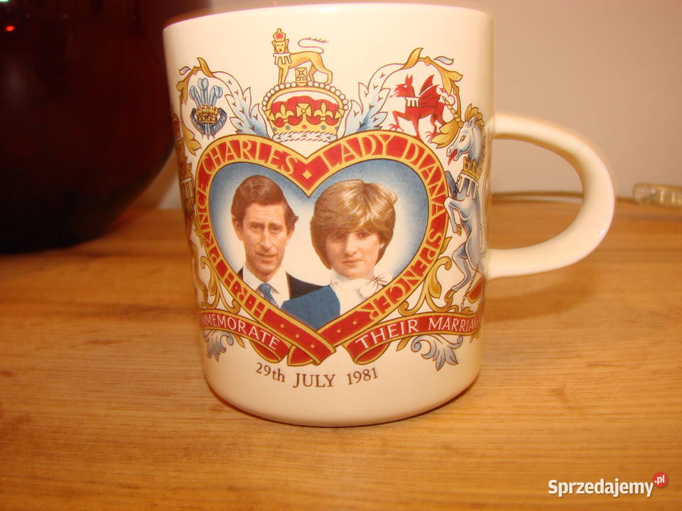 Karol i Diana 1981r porcelanowy kubek pomorskie Pruszcz Gdański sprzedam