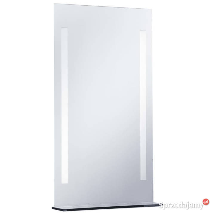 Ścienne lustro łazienkowe z LED z półką 60 x 100
