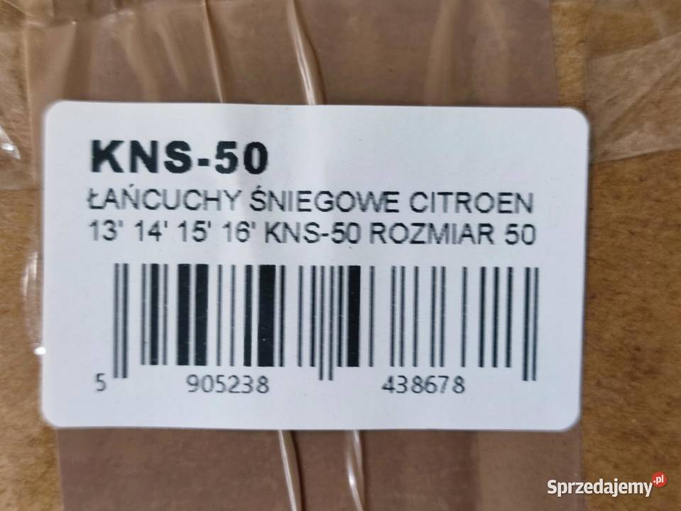 ŁAŃCUCHY ŚNIEGOWE 1 PARA CITROEN KNS50 13 16