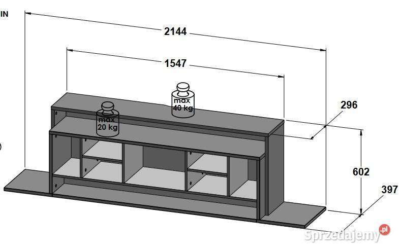 Nowoczesna szafka RTV z USB i LED NOWA w
