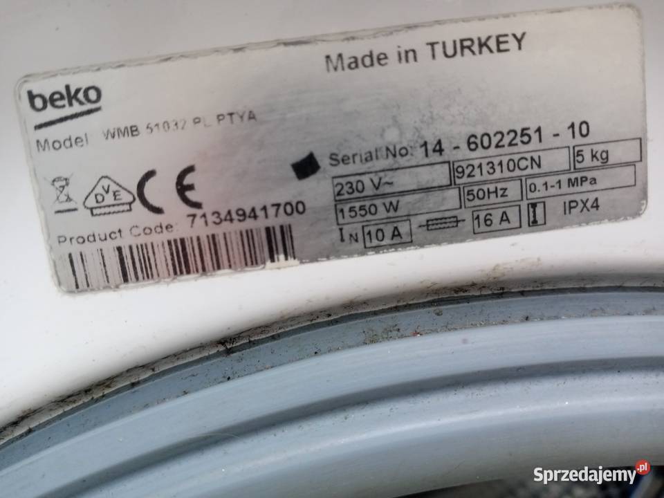 Pralka Beko wyświetlacz programator silnik drzwi Radlin