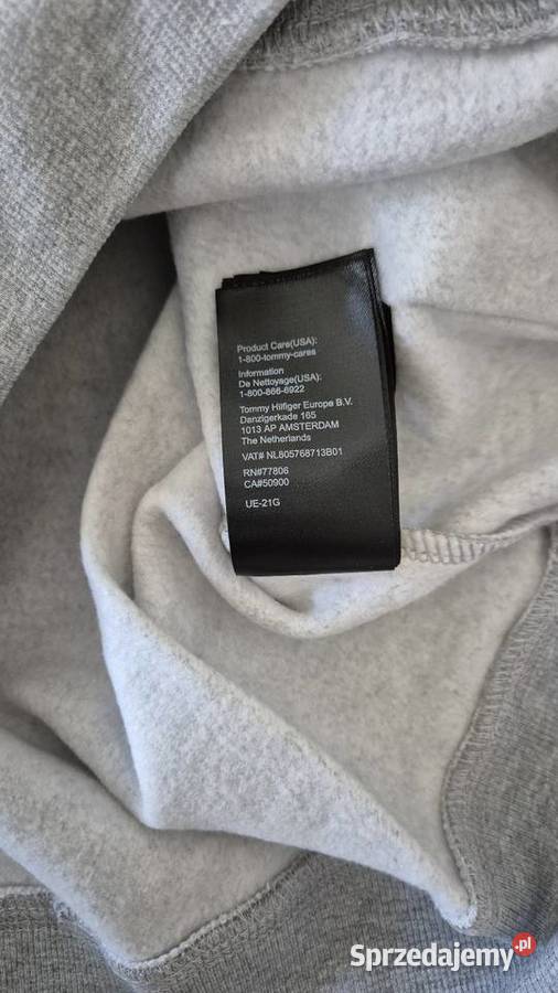 Szara bluza z kapturem Tommy Hilfiger Rozmiar L Łososina Dolna