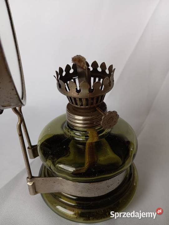 LAMPA NAFTOWA z LUSTREM PRL NOWA