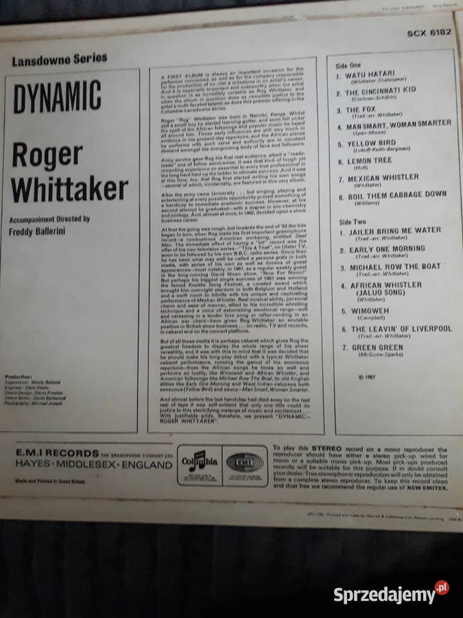 Roger Whittaker Dynamic Pruszków sprzedam