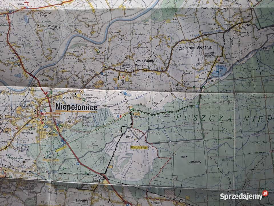 Niepołomice Puszcza Niepołomicka 1 35 000 mapa