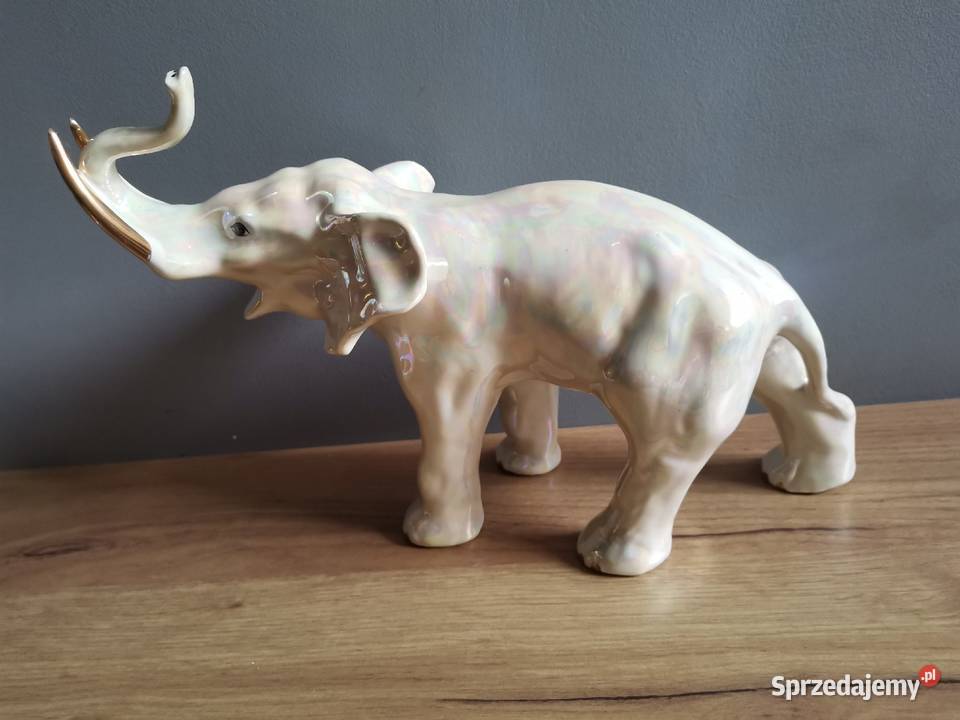 Stara figurka porcelanowa Słoń porcelana Katowice