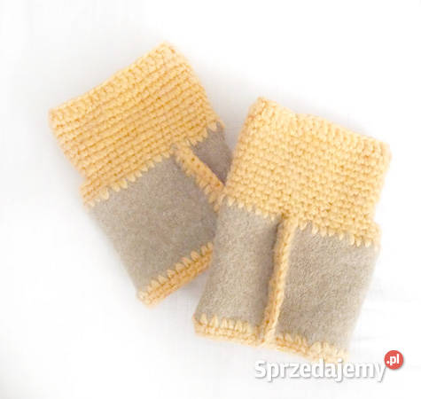 pastelowe mitenki wełniane mitenki beżowe podlaskie Białystok