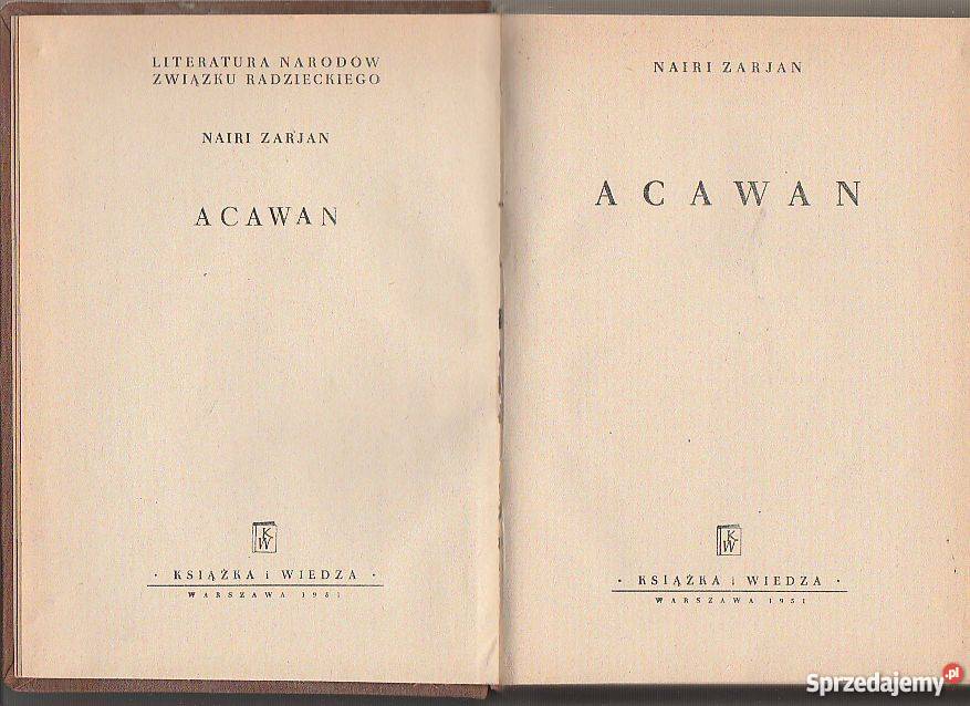 7552 ACAWAN NAIRI ZARJAN sprzedam