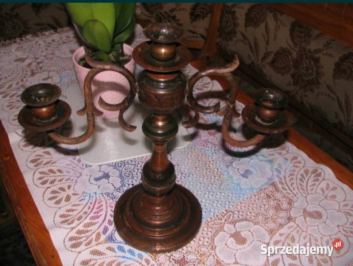 Stary świecznik na trzy świeczki klasyk Pozostałe Sosnowiec