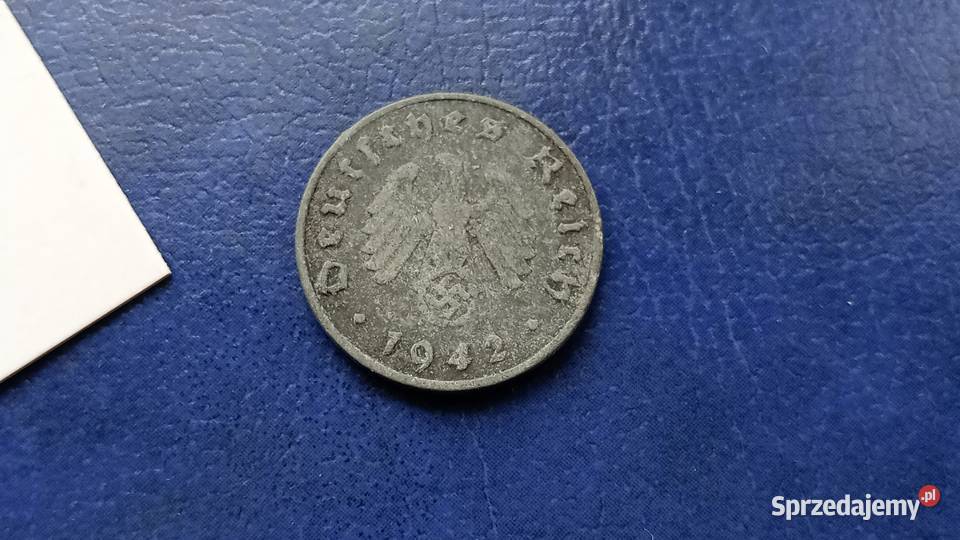 Stare monety 50 pfennig 1942 A Niemcy Lesko