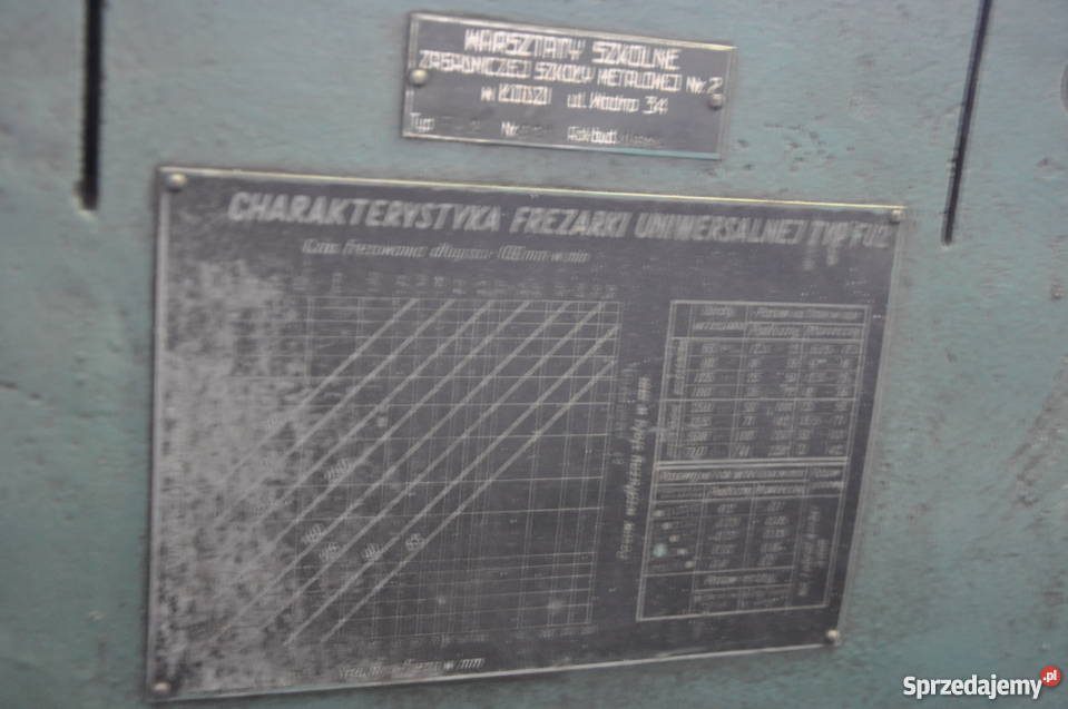 Frezarka typ FU2 Biznes i Przemysł śląskie Katowice sprzedam
